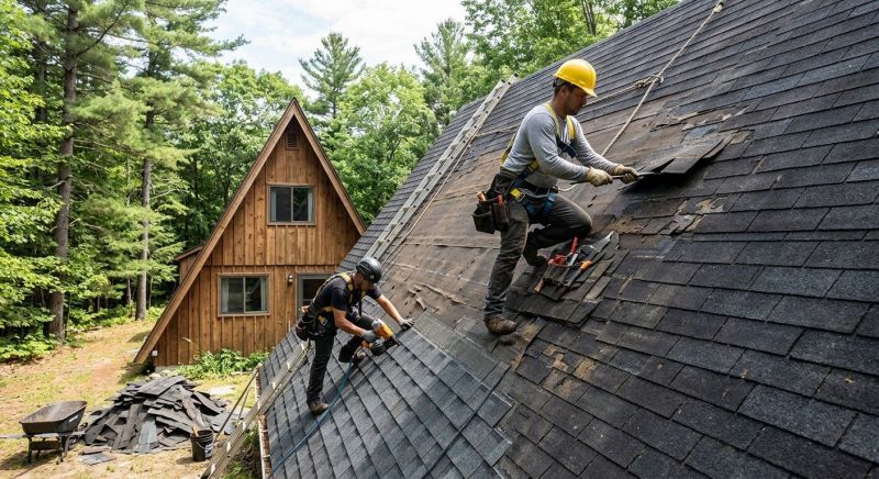 A Frame Roof Repair in Grove City, PA