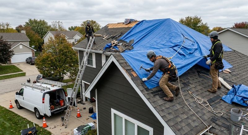 A Frame Roof Repair in Grove City, PA