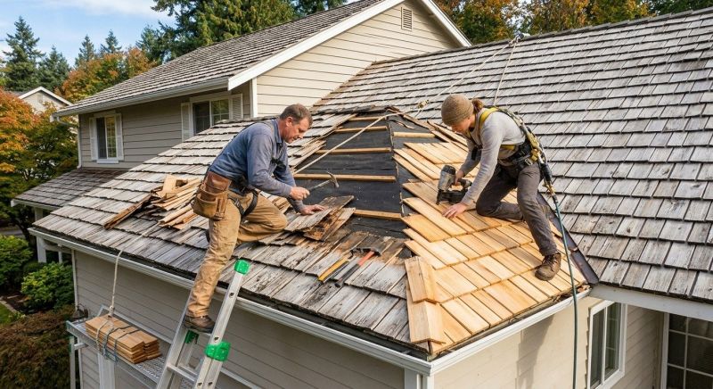 Cedar Shake Roof Repair in Clintonville, PA