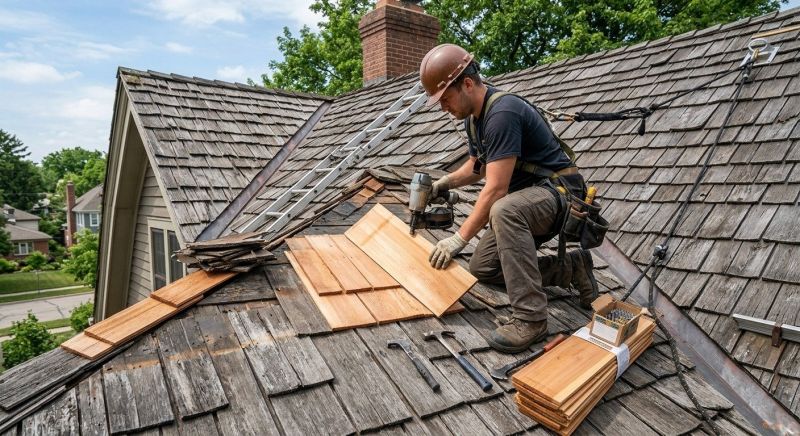 Cedar Shake Roof Repair in Greenville, PA