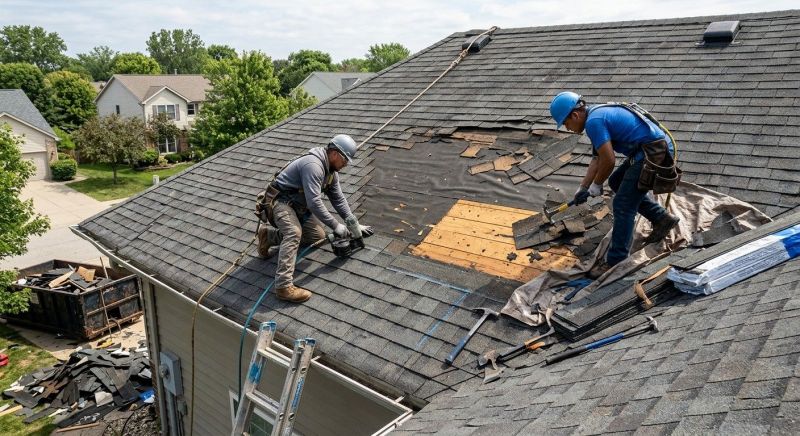 Damaged Roof Repair in New Wilmington, PA
