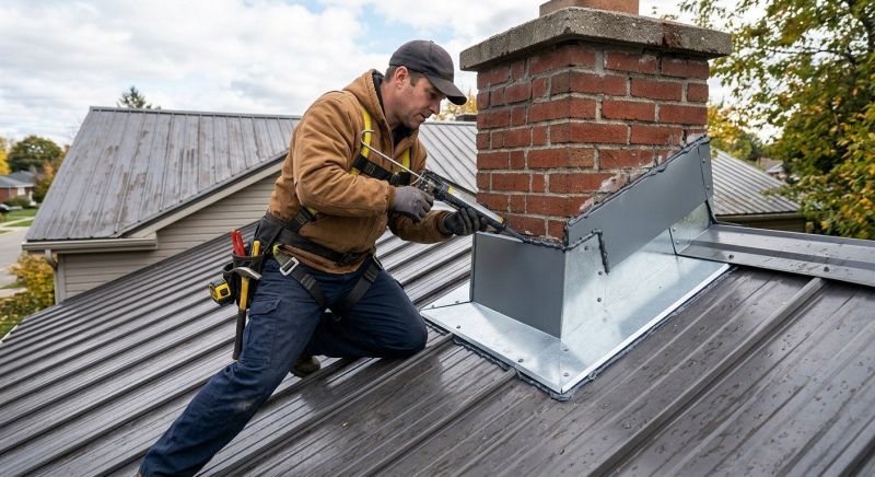 Metal Roof Flashing Repair in Grove City, PA