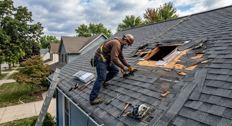 Roof Damage Repair in Grove City, PA