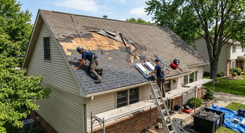 Roof Damage Repair in Grove City, PA