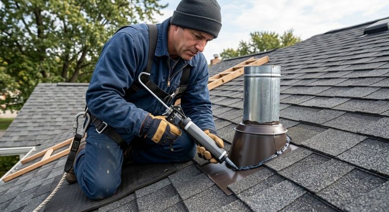 Roof Vent Flashing Repair in Grove City, PA