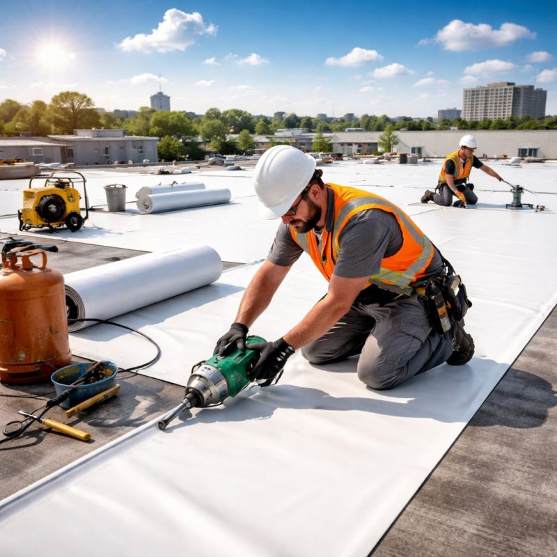 Single Ply Roof Installation in East Butler, PA
