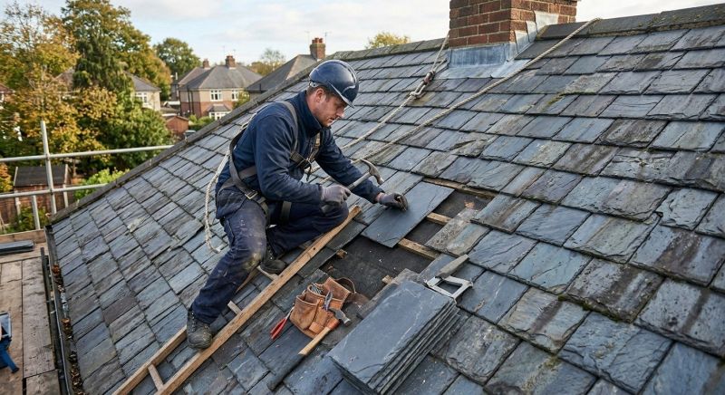 Slate Roof Leak Repair in Grove City, PA