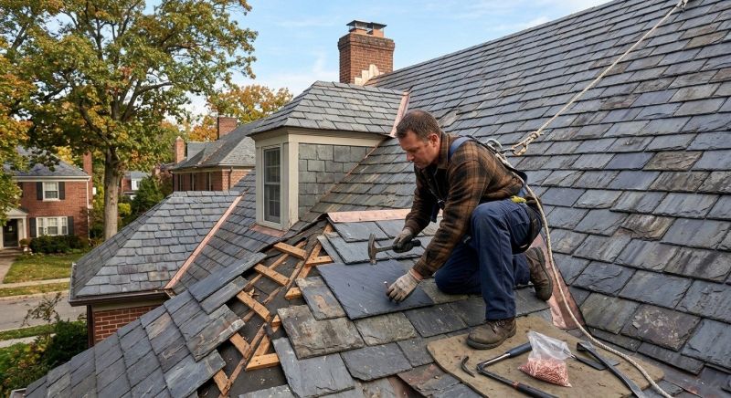 Slate Roof Repair in Harmony, PA