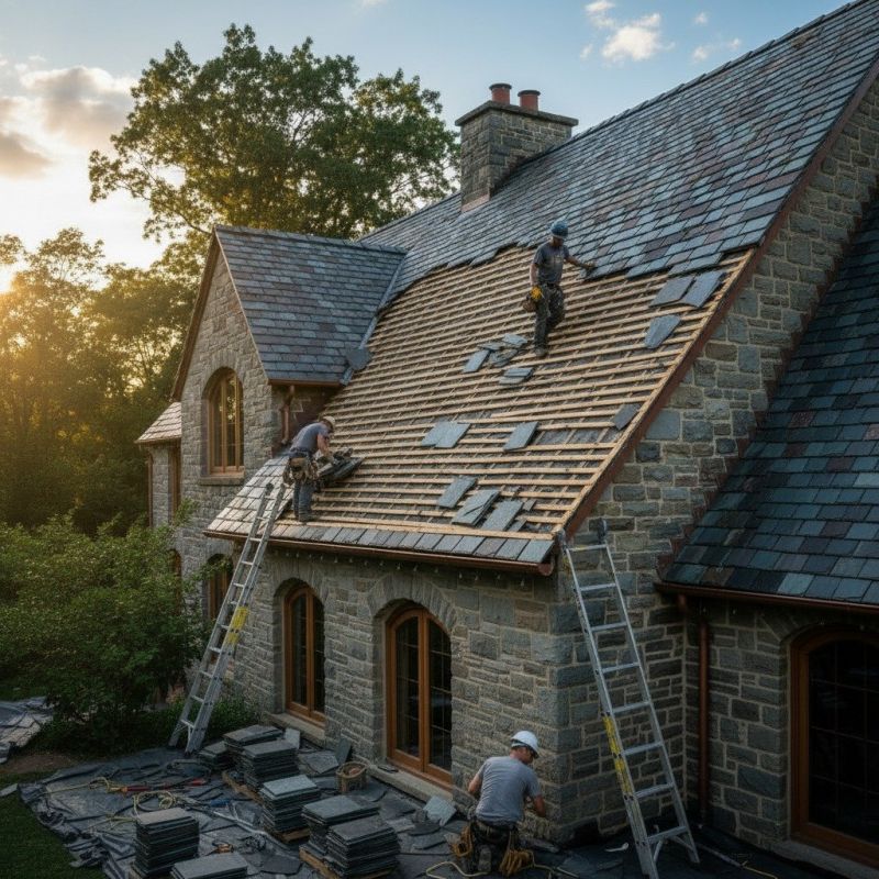 Slate Roof Replacement in Grove City, PA