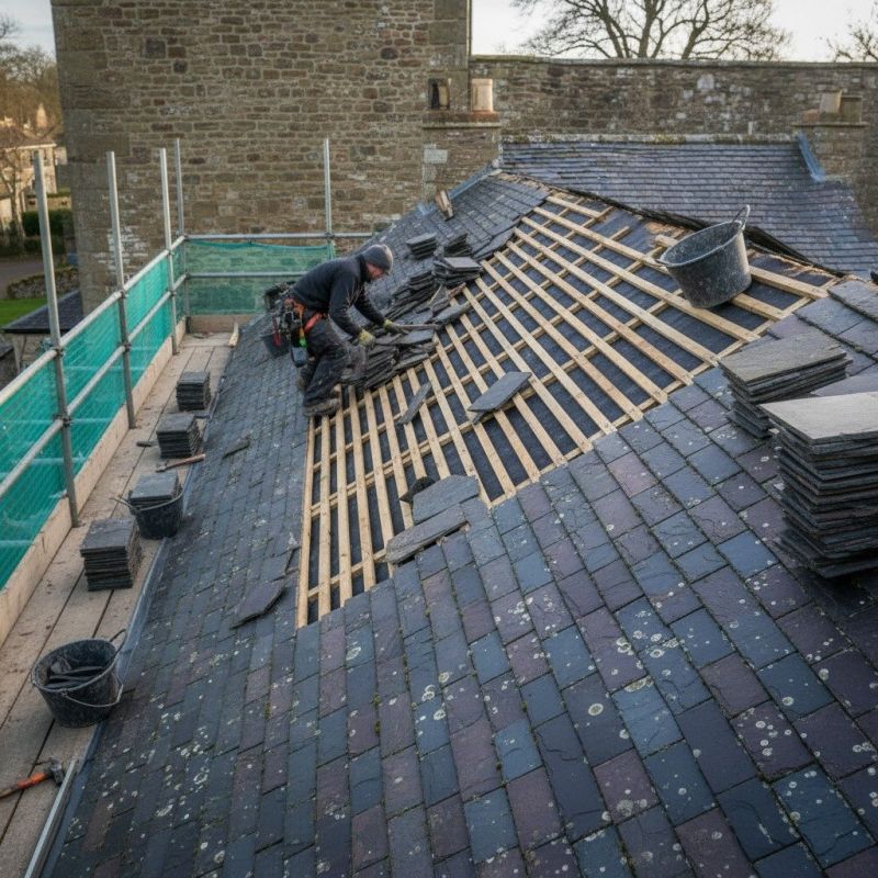 Slate Roof Replacement in West Sunbury, PA