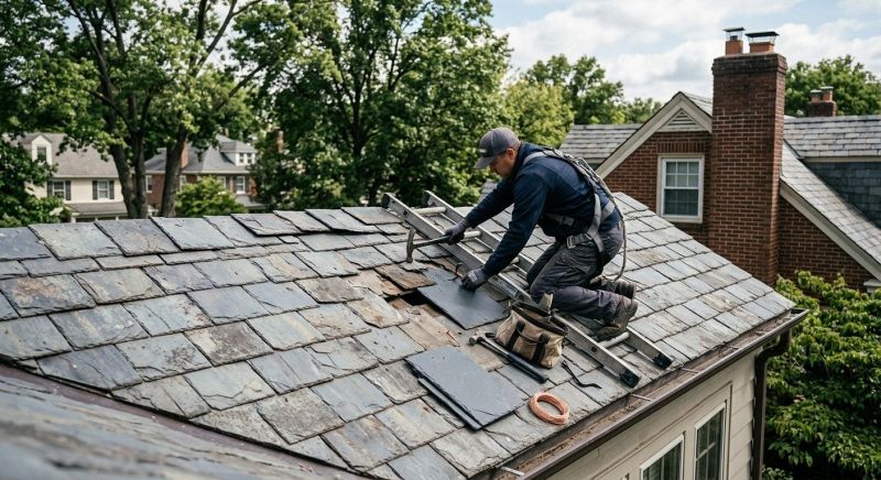 Slate Shingles Repair in Volant, PA