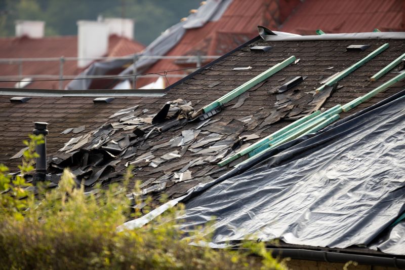 Storm Damage Roof Tarping in Grove City, PA