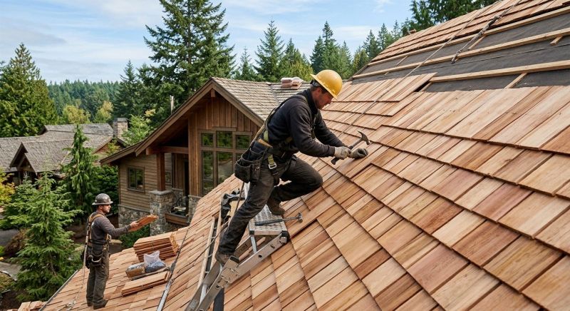 Wood Roofing Installation in Volant, PA