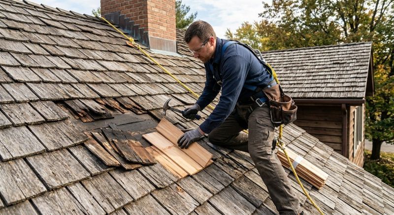 Wood Shake Roof Repair in Sandy Lake, PA