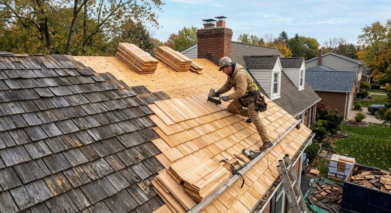 Wood Shingle Roof Replacement in Grove City, PA