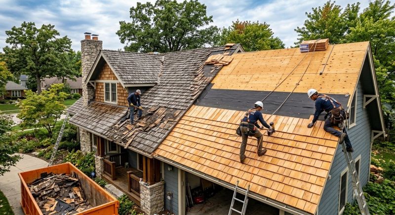 Wood Shingle Roof Replacement in Grove City, PA